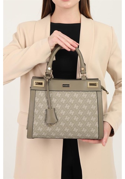 Silver Polo Sp1174 Kadın El Çantası Monogram Y.yeşil-y.yeşil