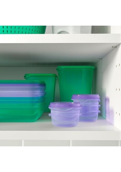 Ikea Pruta Plastik Saklama Kabı Seti, Lila, 70 Ml, 3 Parça