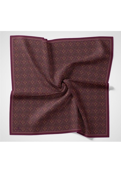 Silk Home Viskon Velora Eşarp Dört Mevsim Yonca Desen Magenta 90x90 Çok Renkli