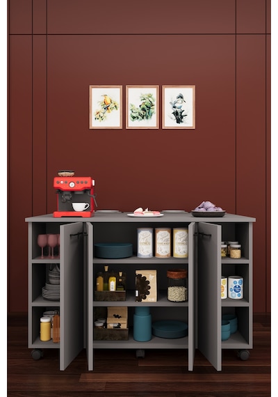 Lüks Katlanır Mutfak Adası Bar %100 Mdf Çok Amaçlı Yemek Masası Kahve Köşesi Erzak Dolabı Ma02 Kül Gri Lüks Katlanır Mutfak Adası Bar %100 Mdf Çok Amaçlı Yemek Masası Kahve Köşesi Erzak Dolabı Ma02 Kül Gri