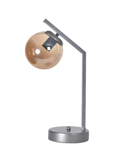 Brüksel Modern Tasarım Dizayn Kablolu Gri Renk Metal Bal Camlı Abajur Gece Lambası Masa Lambası Gri Bal Gri Bal