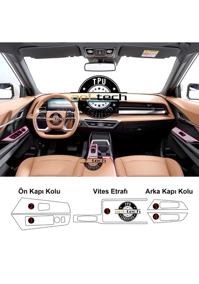 Kgm Ssangyong Torres / Actyon Uyumlu Vites Etrafı Ve Kapı Kolları