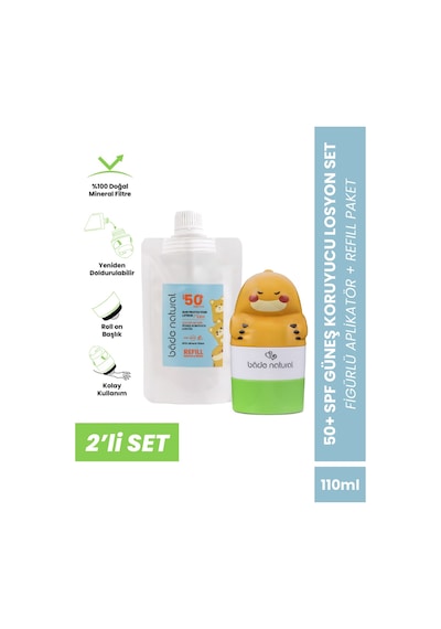 Bade Natural Çocuk Güneş Koruyucu Losyon Refill + Aplikatör Set
