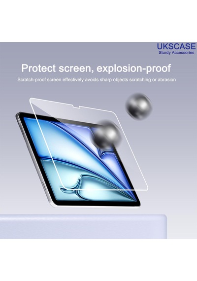 Ukscase Apple Uyumlu iPad Air 11 6. Nesil 2024 11'' Temperli Cam Ekran Koruyucu 2 Adet