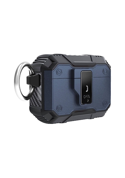Apple AirPods Uyumlu Pro 2 Zore Airbag 35 Darbelere Karşı Dayanıklı Düğmeli Kılıf Mavi