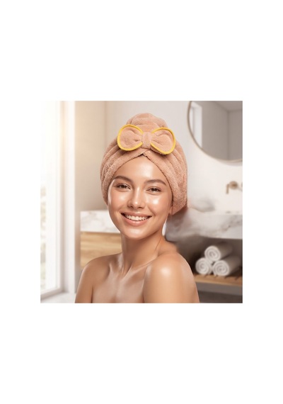 Prenses Peluş Mikrofiber Saç Kurulama Havlusu Çizgi Fiyonklu, Pratik Saç Bonesi - Duş, Makyaj Ve Bakım Saç Wrap Kahverengi Prenses Peluş Mikrofiber Saç Kurulama Havlusu Çizgi Fiyonklu, Pratik Saç Bonesi - Duş, Makyaj Ve Bakım Saç Wrap Kahverengi