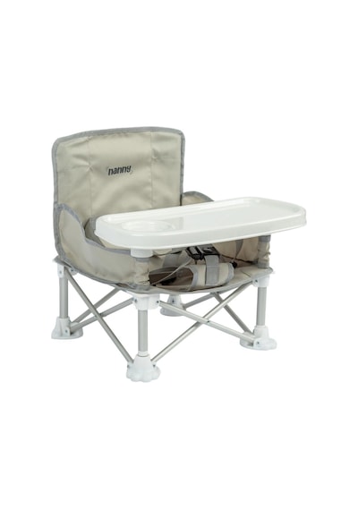 FUNKY CHAIRS Deluxe Portatif Katlanabilir Mama Sandalyesi Açık Gri