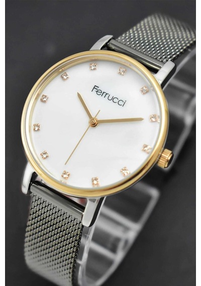 Ferrucci Fc-24110 Hasır Çelik Kordon Füme Kadın Kol Saati Rose Gold