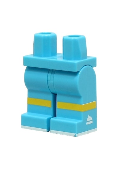 Minifigür Parçaları: Legs Decorated, Bacak, Ayak: 970c00pb1447