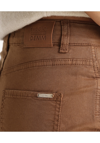 Yargıcı Klasik Fit Denim Pantolon Kahverengi