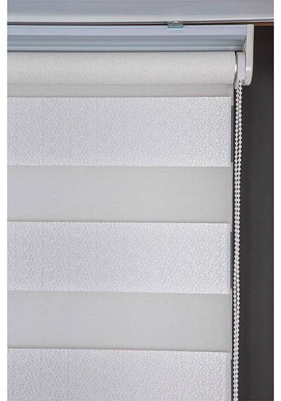 Oba Perde Pirilti Zebra Perde Beyaz 100 x 190