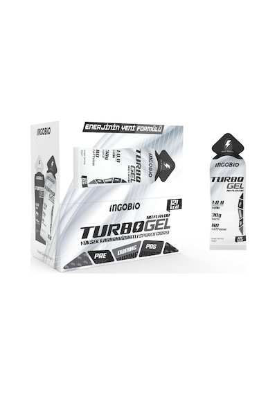 Turbogel 1:0.8 Yüksek Karbonhidrat İçeren Aromasız Sporcu Enerji Jeli 30 G Karbonhidrat Kafeinsiz