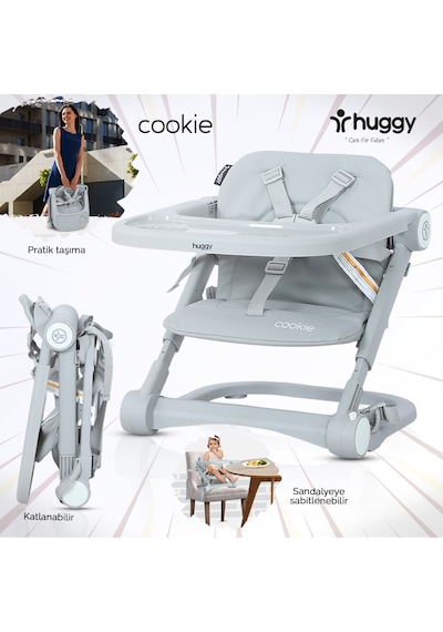 Huggy Cookie Portatif Katlanabilir Taşınabilir Mama Sandalyesi