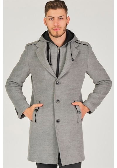Plt8406 Dewberry Erkek Palto-Gri