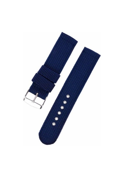 Kumaş Tekstil Perlon 24Mm Saat Kordonu Lacivert Saat Kayışı Kolça