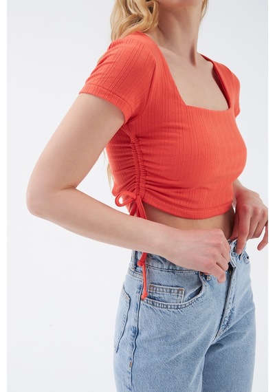 Regular Fit Kadın Tshirt K.kol Turuncu