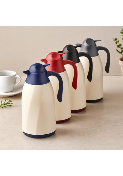 1.3l Cam Hazneli Retro Plastik Termos Sarı