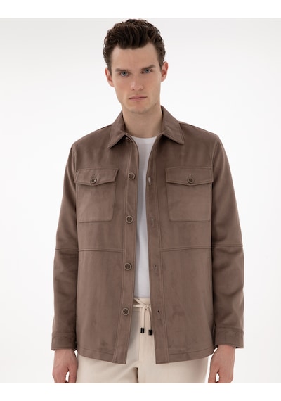 Pierre Cardin Erkek Vizon Deri Mont-kaban 50312345-575 Vizon