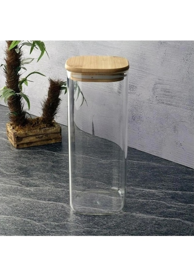 Luca Mia Bambu Kapaklı 1400 Ml Cam Kavanoz 4 Adet 20.0008