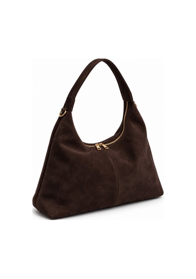 Nura Collection Kahve Kadın Hakiki Süet Shopper Omuz Çantası Kahverengi - 933745279 Kahverengi