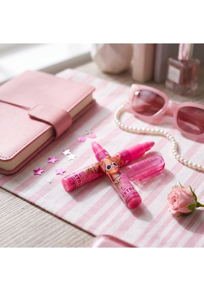 Bakgelal Lisanslı Barbie Extra Ruj Şeklinde Silgi Pembe Kapaklı Kırtasiye Okul Silgisi - 9056614920242