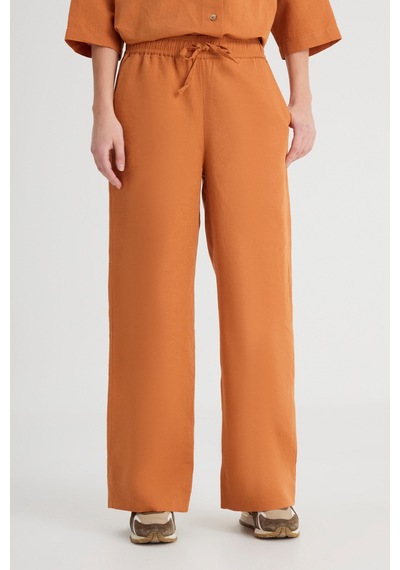 Wrangler Loose Fit Rahat Kesim Normal Bel Geniş Paça Kahverengi Pantolon W241596220 Kahverengi