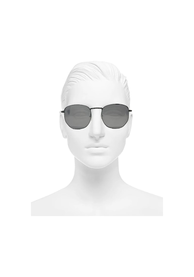 Thentech Oval Siyah Cam Unisex Polarize Kadın Ve Erkek Güneş Gözlüğü Mo14 Siyah