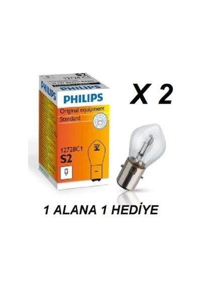 Phılıps 12v 35/35 Ön Far Ampulü Motosiklet Bosch Tipi Sarı 2 Adet