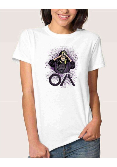 The Oa Girl Splash Kadın Beyaz Tshirt