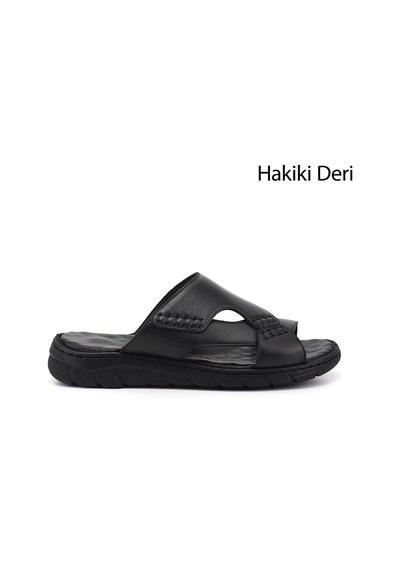 Diğer Erkek Siyah Hakiki Deri Comfort Terlik Dyma83242827
