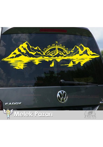 Pusula Deniz Manzara Off Road Kamp Karavan Sticker