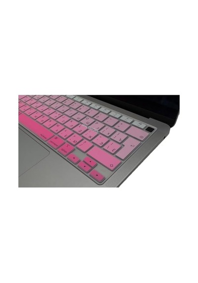 Macbook Rusça Klavye Koruyucu Uk Ters L Enter M1-m5 A2681 A3113 A3240 A3449 A2941 A3241 A2442 A2779 A2992 A2485 A2991 Russian Keyboard Cover Touch Id Pembe