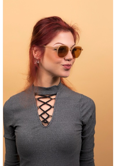 Norge Krem Unisex Güneş Gözlüğü Krem - 305534094 Bej