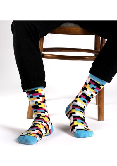 Ozzy Socks Blok Desenli Çorap Renkli