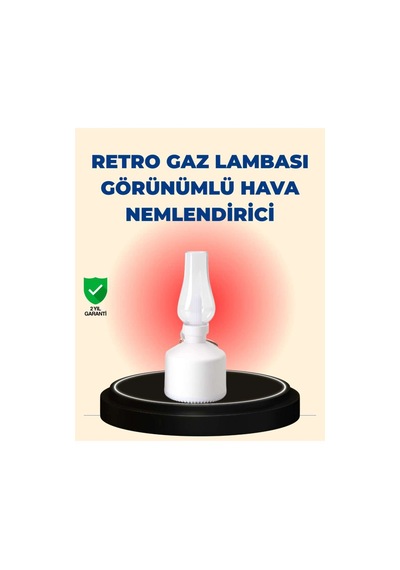 Kablosuz Retro Buhar Makinesi Gaz Lambası Tasarım Ledli Difüzör Diğer