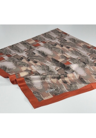 Miray Nevada Büyük Boy Organik Pamuk Eşarp - 120 X 120 - 06451 Kiremit