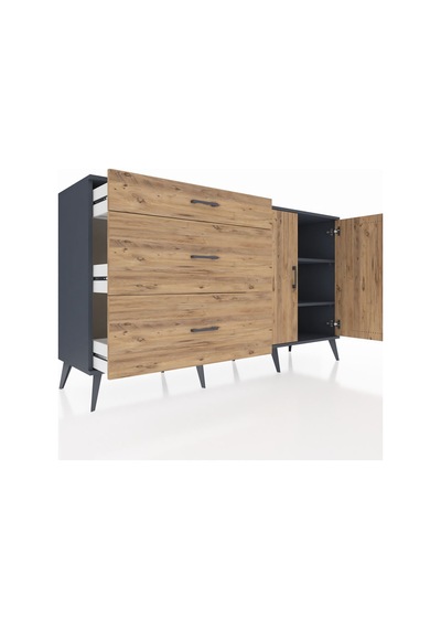 Hyperion Konsol 2 Raflı 3 Çekmeceli 2 Kapaklı 176x44x99 Antrasit-çam Antrasıt/atlas Çam - Antrasıt Hyperion Konsol 2 Raflı 3 Çekmeceli 2 Kapaklı 176x44x99 Antrasit-çam Antrasıt/atlas Çam - Antrasıt