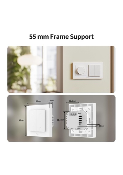 Aqara Akıllı Panjur Anahtarı H2 Ds-k02d Apple Home Destekli
