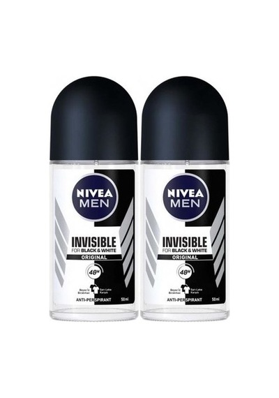 Nivea İnvisible Black&White Power Erkek Roll-On Deodorant 50 ML x 2