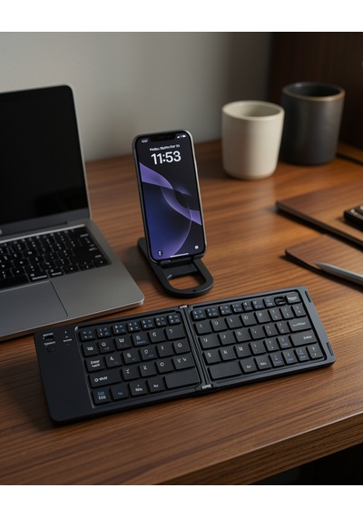 Katlanabilir Bluetooth Klavye Usb-c Şarjlı 3 Cihaz Bağlantılı Uczzkb07-3