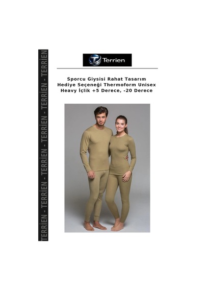 Terrien Sporcu Giysisi Rahat Tasarım Hediye Seçeneği Thermoform Unisex Heavy İçlik +5 Derece, -20 Derece Çok Renkli