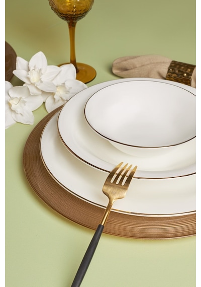 Karaca  Fine Pearl Diana 24 Parça 6 Kişilik Yemek Takımı Gold