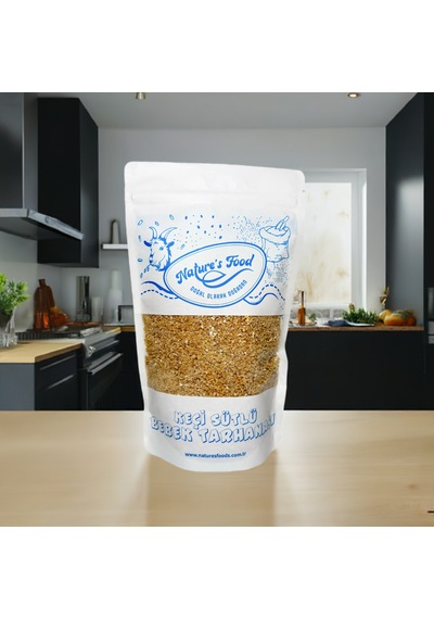 Keçi Sütlü Bebek Tarhanası 400gr Keçi Sütü %42,8 , Buğday Unu %35,7 , Buğday Ruşeymi %21,5