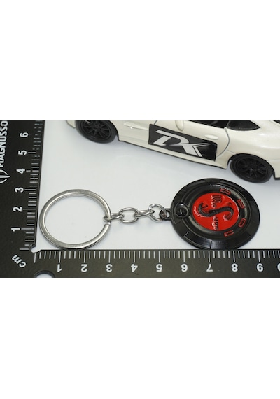Dk Mustang Shelby Gt500 Snake Logo Kırmızı Metal Anahtarlık