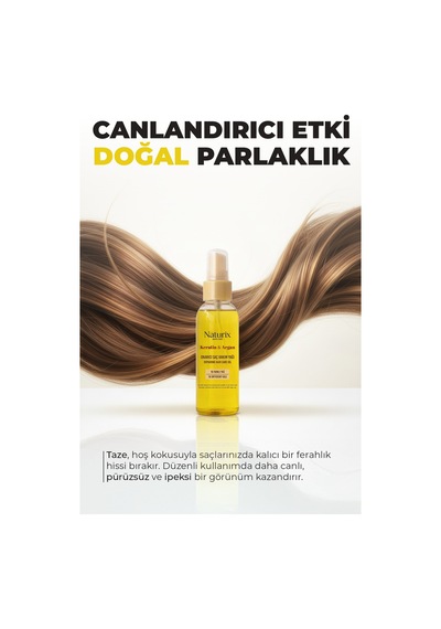 Naturix Keratin Ve Argan Yağlı Onarıcı Saç Bakım Yağı 100 ML