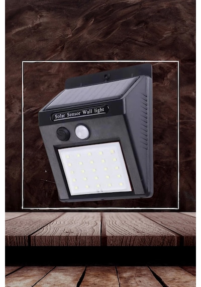 Bahçe Aydınlatma Sensörlü Güneş Enerjili Duvar Lambası 40 Led Işık Çok Renkli
