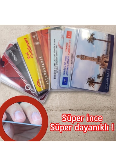 10 Adet Kimlik Ehliyet Temassız Kredi Kartı Kabı Tüm Kartlar Için