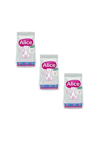 Alice Light & Sterilised - Kısırlaştırılmış/kilolu Kediler İçin Super Premium Mama Somonlu Karidesli 3x1 Kg
