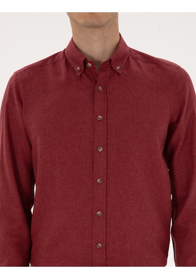 Pierre Cardin Erkek Bordo Gömlek Desenli 50316751-vr014 Bordo