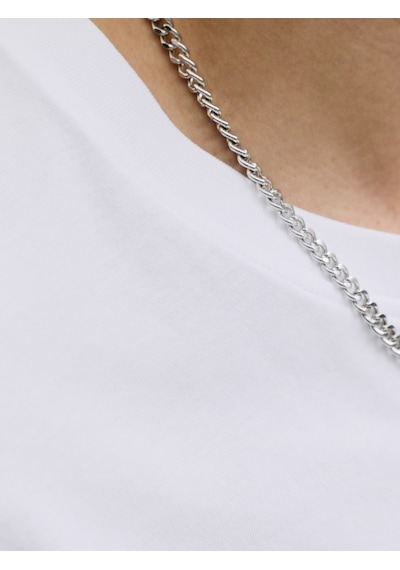 Jack & Jones Erkek Gögüs Logo Baskili Tisört - Catskills - 12297891 Beyaz